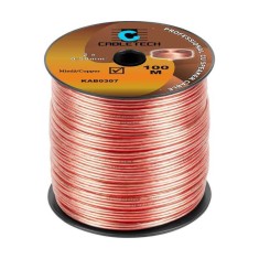 Cablu difuzor 2x0.5mm cupru transparent 1m Cabletech KAB0307