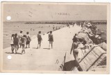 AMS - ILUSTRATA 1294, CONSTANTA - PLAJA MODERNA, ANUL 1956, cu perforari