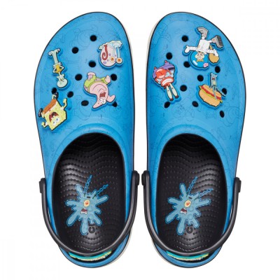 Saboti Crocs Spongebob Multi Off Court Clog Negru - Black foto
