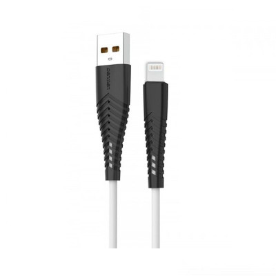 Cablu cu Incarcare Rapida si Transmitere de Date Compatibil cu Apple iPhone Lightning Vdenmenv D19L Alb/Negru foto