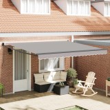 vidaXL Cortina Retractabilă Manual Gri deschis 400 &times; 300 cm 3330649