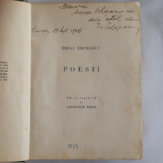 Eminescu, Poesii. Ed. ingr. de Constantin Botez, Bucuresti, 1933
