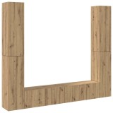 Cumpara ieftin Dulapuri TV montate pe perete 6 buc. stejar artizanal Lemn