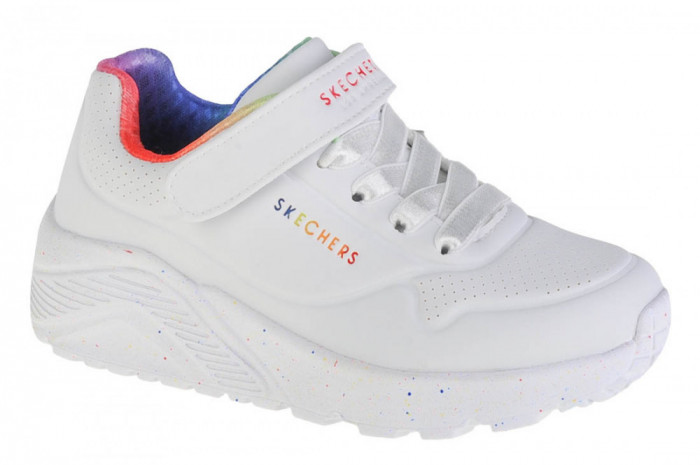 Pantofi pentru adidași Skechers Uno Lite Rainbow Specks 310457L-WMLT alb