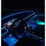 Lumina ambientala auto fir neon Led RGB cu 5 capete Aplicatie telefon