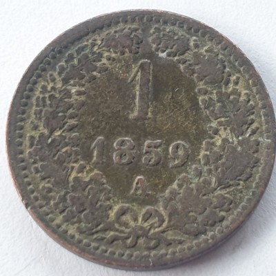 Austria 1 kreuzer 1859 A foto