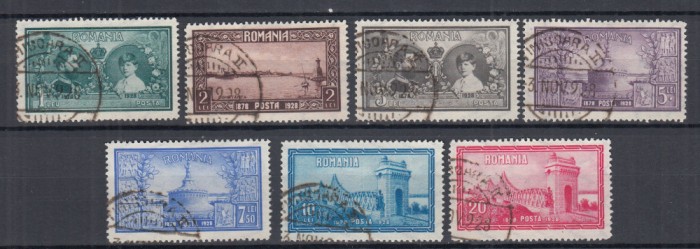 ROMANIA 1928 LP 81- 10 ANI DE LA ALIPIREA DOBROGEI SERIE STAMPILATA