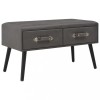 VidaXL Bancă cu sertare, gri, 80 cm, piele ecologică 277078