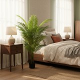 Planta Artificiala Copac Tip Palmier Kentia, 3 tulpini, 17 frunze, 160 cm, Verde, cu Ghiveci