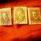 3 Timbre Albania 1925 Rege Ahmet Zogu supratipar , val.5 ,15 si 25q stampilate