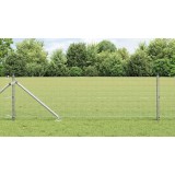 Gard din S&acirc;rmă Sudată cu 13 St&acirc;lpi &icirc;n Formă de V&acirc;rf 0.8x50 m Oțel Galvanizat