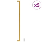 Manere de dulap, 5 buc., auriu, 480 mm, otel inoxidabil