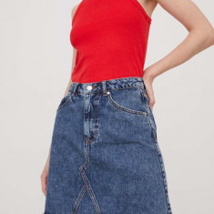 HUGO fusta jeans mini, drept