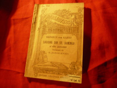 H.von Kleist - Logodna din St.Domingo - BPT 785 ,trad.H.Sanielevici, 96pag foto
