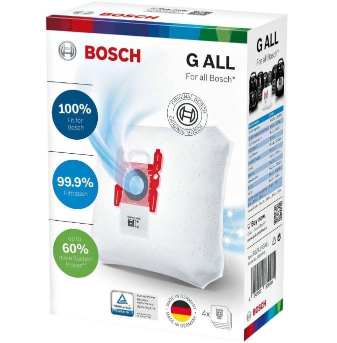 Set 4 saci de aspirator, BOSCH 17003048, G All, BBZ41FGALL
