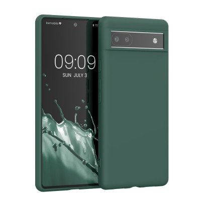 Husa kwmobile pentru Google Pixel 6a, Silicon, Verde, 57799.169 foto