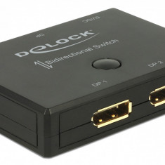 Delock Switch Displayport 2 Porturi Bidirectional 4K 60 Hz 18750
