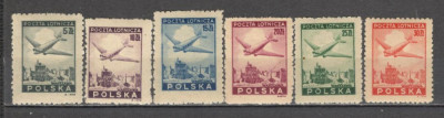 Polonia.1946 Posta aeriana-Avion deasupra Varsoviei MP.21 foto