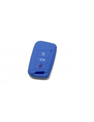 Husa cheie Smartkey auto din silicon VW Golf 7/ Jetta , Skoda Octavia 2013-, Seat 2013-, Albastru