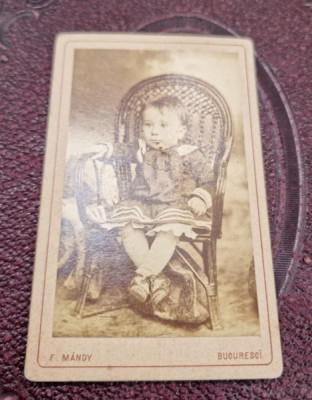 Fotografie copil,1890, tip CDV foto