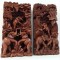 Set de 2 superbe tablouri, basoreliefuri din lemn masiv gros de 5 cm sculptate
