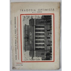 TEATRUL ACADEMIC DE DRAMA &#039; A.S. PUSKIN &#039; LENINGRAD IN TURNEU , PROGRAM IN LB. ROMANA , PIESA &#039; TRAGEDIA OPTIMISTA &#039; , 1960