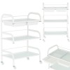 Asistent cosmetic pentru coafor ST029 dulap universal cărucior masă pe roți cu trei rafturi