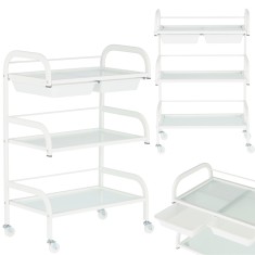 Asistent cosmetic pentru coafor ST029 dulap universal carucior masa pe ro?i cu trei rafturi foto