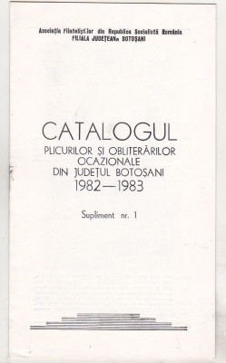 bnk fil Catalogul plicurilor si obliterarilor ocazionale Botosani 1982-1983 foto