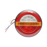 Lampa stop spate rotunda LED 12V/24V universala 140x40 mm, montaj Stanga/Dreapta, distanta gauri prindere 43.5 mm, Breckner Germany