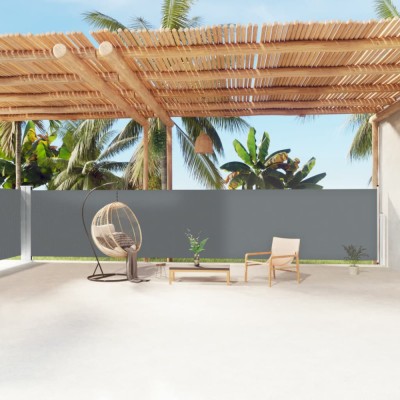 vidaXL Copertină laterală retractabilă, antracit, 160x1200 cm 318068 foto