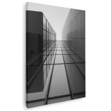 Tablou canvas arhitectura moderna in nuante alb, negru 1038 Tablou canvas pe panza CU RAMA 60x90 cm