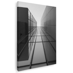 Tablou canvas arhitectura moderna in nuante alb, negru 1038 Tablou canvas pe panza CU RAMA 20x30 cm