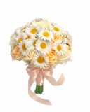 Buchet de Flori EVENTISSIMI - Trandafiri si Margarete, Alb Somon, Eventissimi&reg;