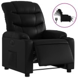 Cumpara ieftin Fotoliu rabatabil electric, negru, piele ecologica