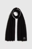Karl Lagerfeld eșarfă de l&acirc;nă culoarea negru, uni, A4W33114