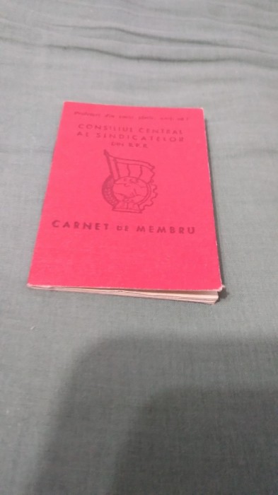 CARNET MEMBRU SINDICAT