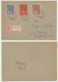 ROMANIA 1945 Ardealul de Nord plic circulat 3 timbre Oradea II tarif corect 3P