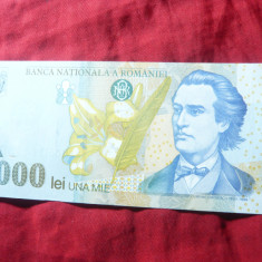 Bancnota 1000 lei 1998 M.Eminescu , cal. AUNC