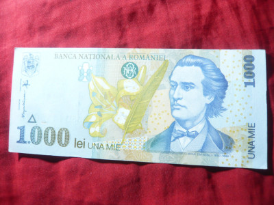 Bancnota 1000 lei 1998 M.Eminescu , cal. AUNC foto