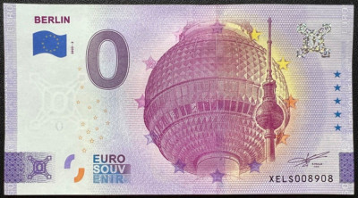 !!! 0 EURO SOUVENIR - GERMANIA , BERLIN , TURNUL DE TELEVIZIUNE - 2023.2 - UNC foto