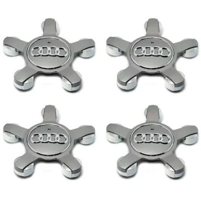 Set 4 capacele Audi 135mm tip gheara pentru jante aliaj, gri foto