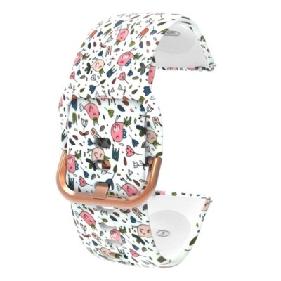 Curea silicon, compatibila Huawei Watch GT 3 42mm, telescoape QR, White Story foto