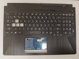 Carcasa superioara cu tastatura palmrest Laptop Gaming, Asus, TUF F15 FX506HM, FX506HE-2A, 90NR0703-R30UI1, ilumianta, RGB, layout US