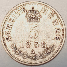 806 Austria 5 kreuzer 1859 Francis Joseph I - A - km 2197 argint foto