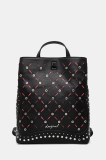 Desigual rucsac YANKEE METAL PATCH S culoarea negru, mic, cu imprimeu, 25WAKP15