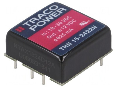 Convertor DC/DC 15W 18-36V la 12V/-12V foto