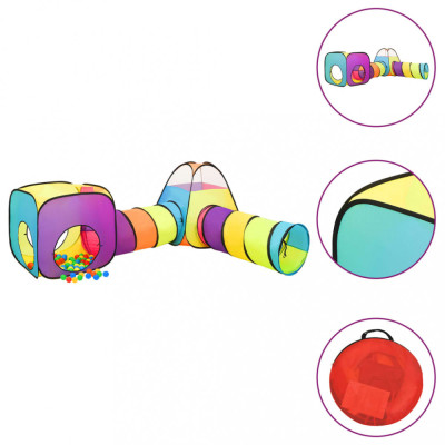 vidaXL Cort de joacă pentru copii, 250 bile, multicolor, 190x264x90 cm foto
