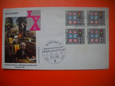 HOPCT PLIC S FDC NR 697 EXPOZITIE INT TRANSPORT MUNCHEN 1965 GERMANIA -NECIRCULAT foto