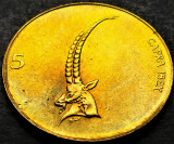 Moneda 5 TOLARI / TOLARJEV - SLOVENIA, anul 1996 * cod 2052 B